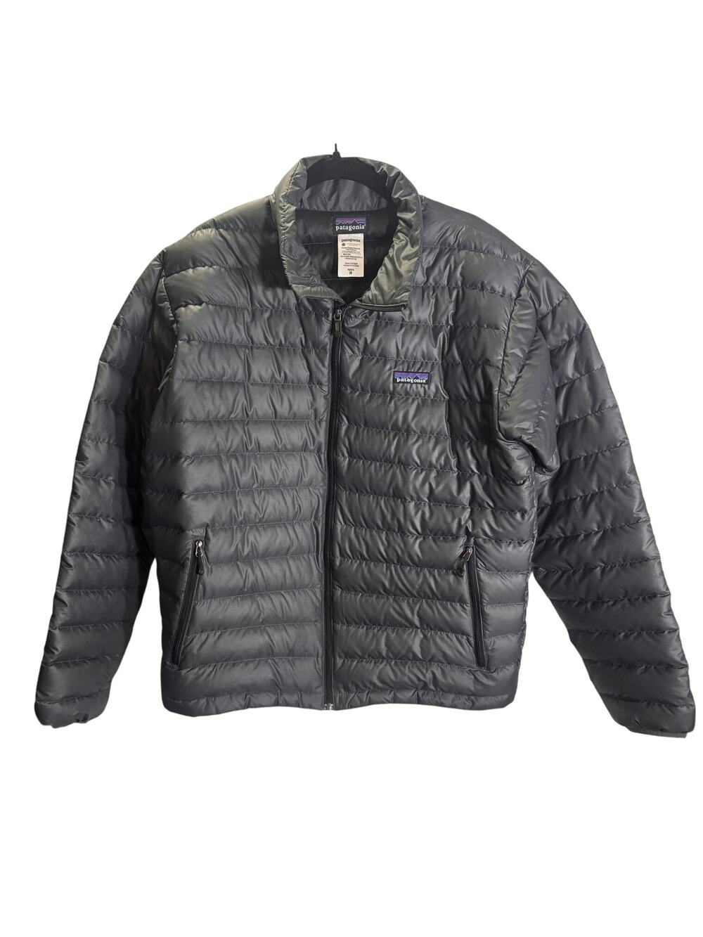 Patagonia Men's Goose Down  Jacket Medium Gray Insulated Full Zip Packable